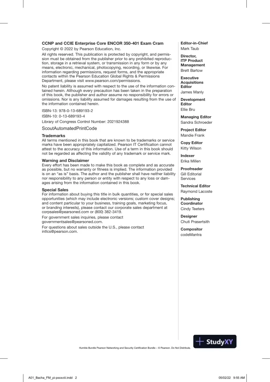 CCNP and CCIE Enterprise Core ENCOR 350-401 Exam Cram (2022), page 5