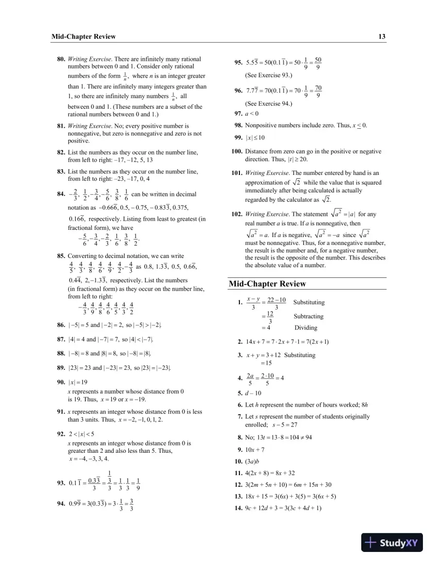 Solution Manual for Elementary and Intermediate Algebra Concepts and Applications, 7th Edition, page 16