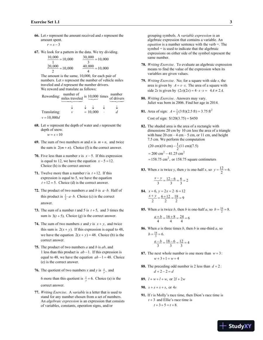 Solution Manual for Elementary and Intermediate Algebra Concepts and Applications, 7th Edition, page 6