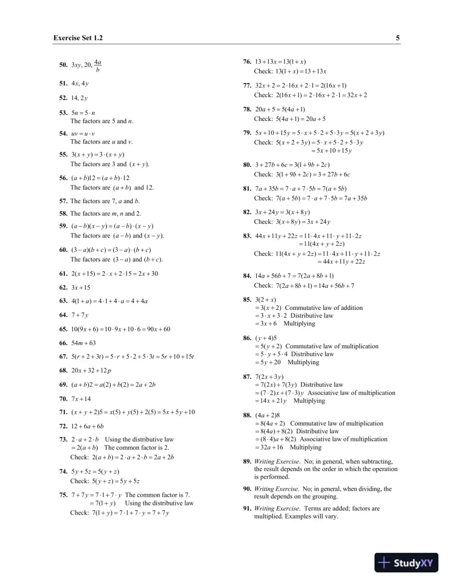 Solution Manual for Elementary and Intermediate Algebra Concepts and Applications, 7th Edition, page 8