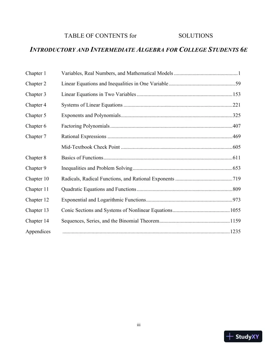 Solution Manual for Introductory and Intermediate Algebra for College Students, 6th Edition, page 3