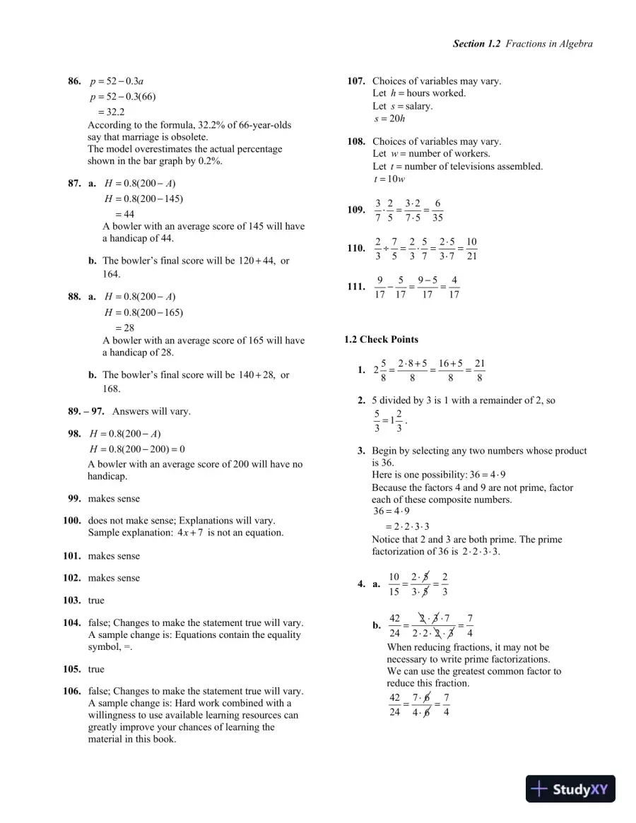 Solution Manual for Introductory and Intermediate Algebra for College Students, 6th Edition, page 8