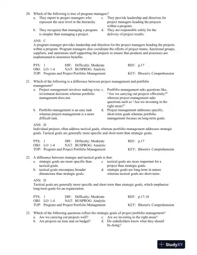 Test Bank For Information Technology Project Management, 7th Edition - Page 13 preview image