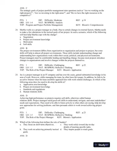 Test Bank For Information Technology Project Management, 7th Edition - Page 14 preview image