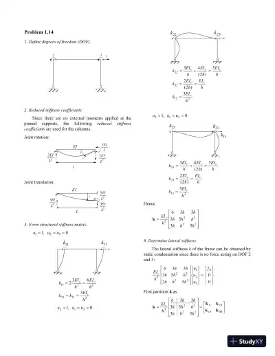 Solution Manual For Dynamics of Structures, 4th Edition - Page 13 preview image