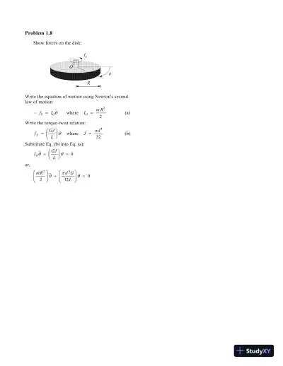 Solution Manual For Dynamics of Structures, 4th Edition - Page 9 preview image