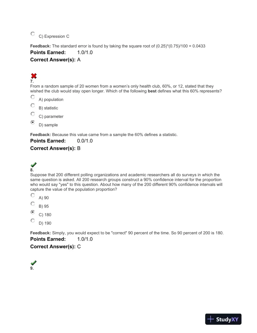 Statistical Methods and Hypothesis Testing: Practice Questions and Solutions, page 4
