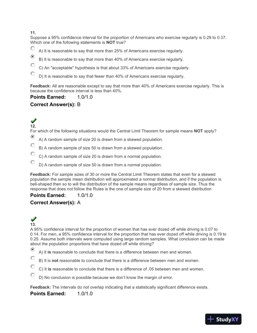 Statistical Methods and Hypothesis Testing: Practice Questions and Solutions, page 6