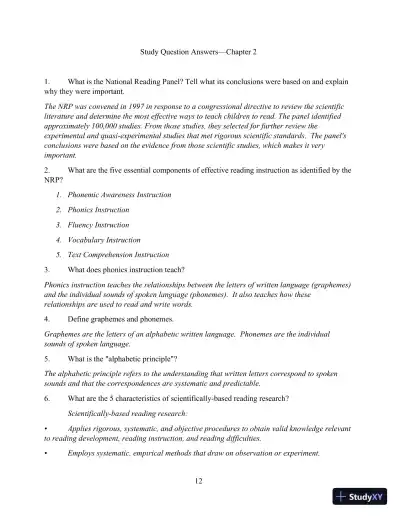 Solution Manual for Direct Instruction Reading, 3rd Edition - Page 12 preview image