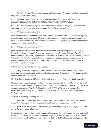 Solution Manual for Direct Instruction Reading, 3rd Edition - Page 13 preview image