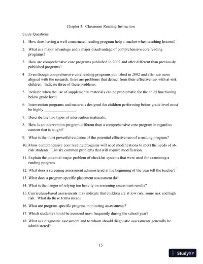 Solution Manual for Direct Instruction Reading, 3rd Edition - Page 15 preview image