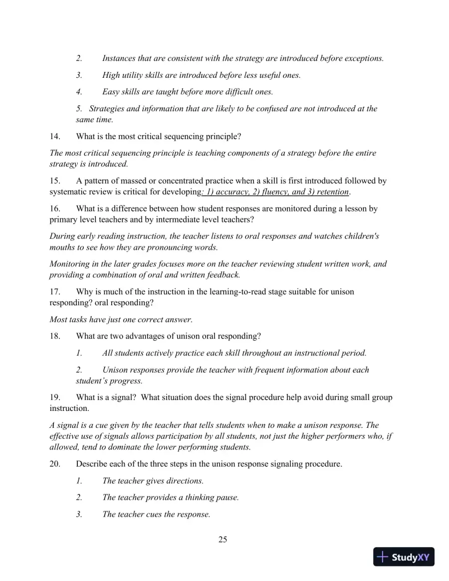 Solution Manual for Direct Instruction Reading, 3rd Edition, page 25
