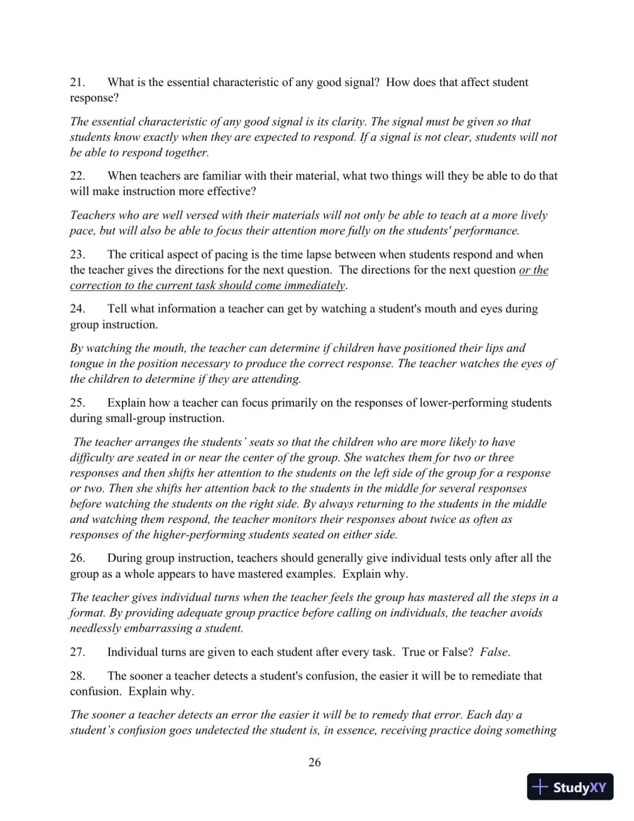 Solution Manual for Direct Instruction Reading, 3rd Edition, page 26