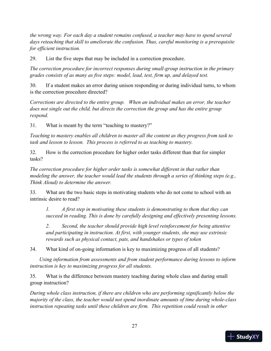 Solution Manual for Direct Instruction Reading, 3rd Edition, page 27