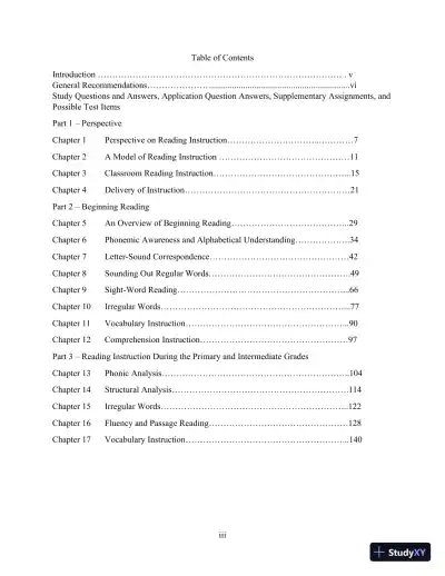 Solution Manual for Direct Instruction Reading, 3rd Edition - Page 3 preview image