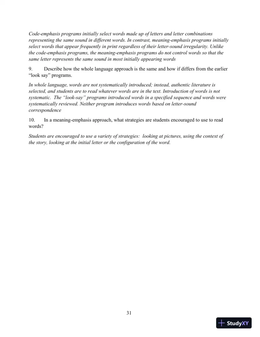 Solution Manual for Direct Instruction Reading, 3rd Edition, page 31
