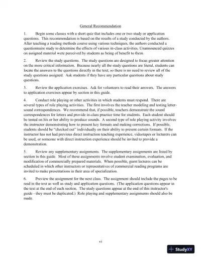 Solution Manual for Direct Instruction Reading, 3rd Edition - Page 6 preview image