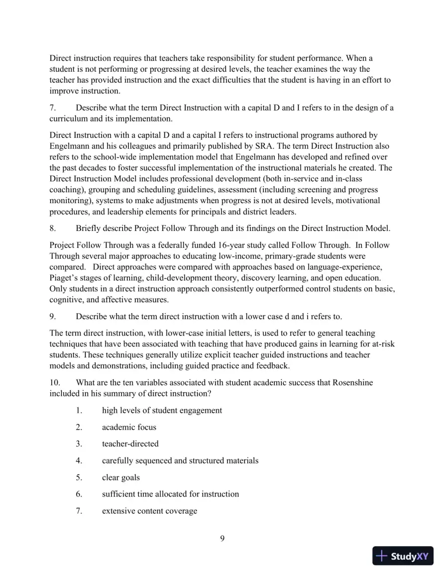 Solution Manual for Direct Instruction Reading, 3rd Edition, page 9