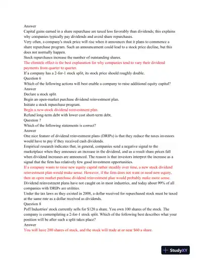 FIN 534 Final Exam PART 2 - Page 3 preview image