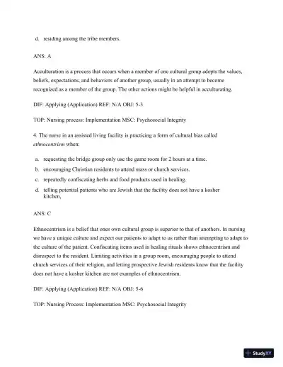 Test Bank for Nursing for Wellness in Older Adults, 9th Edition (Chapters 1-29) - Page 16 preview image