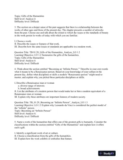 The Art of Being Human 11th Edition Test Bank - Page 12 preview image