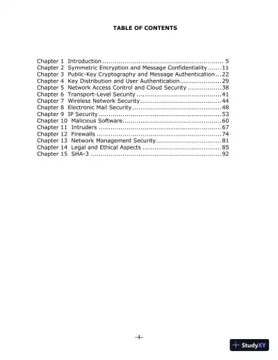 Solution Manual for Network Security Essentials: Applications and Standards, 6th Edition - Page 3 preview image