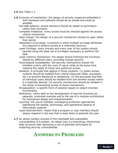 Solution Manual for Network Security Essentials: Applications and Standards, 6th Edition - Page 5 preview image