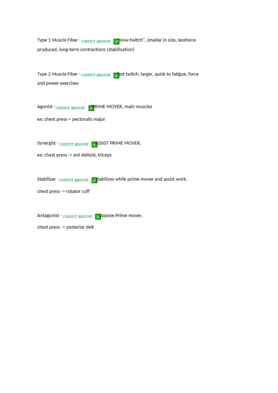 Nasm CPT Final Exam Study Guide, page 7