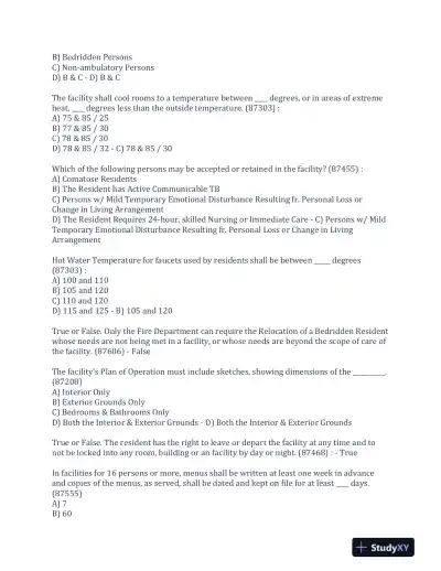 2023 RCFE Gerontology Practice Exam With Answers (102 Solved Questions) - Page 4 preview image