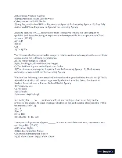 2023 RCFE Gerontology Practice Exam With Answers (102 Solved Questions) - Page 7 preview image