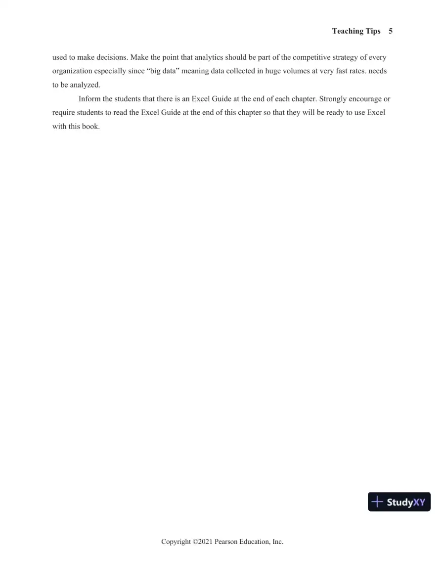 Solution Manual for Statistics for Managers Using Microsoft Excel, 9th Edition, page 11