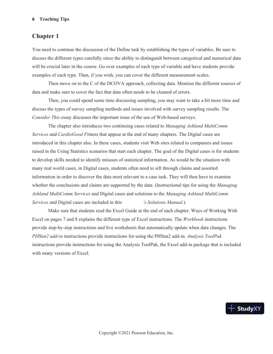 Solution Manual for Statistics for Managers Using Microsoft Excel, 9th Edition, page 12