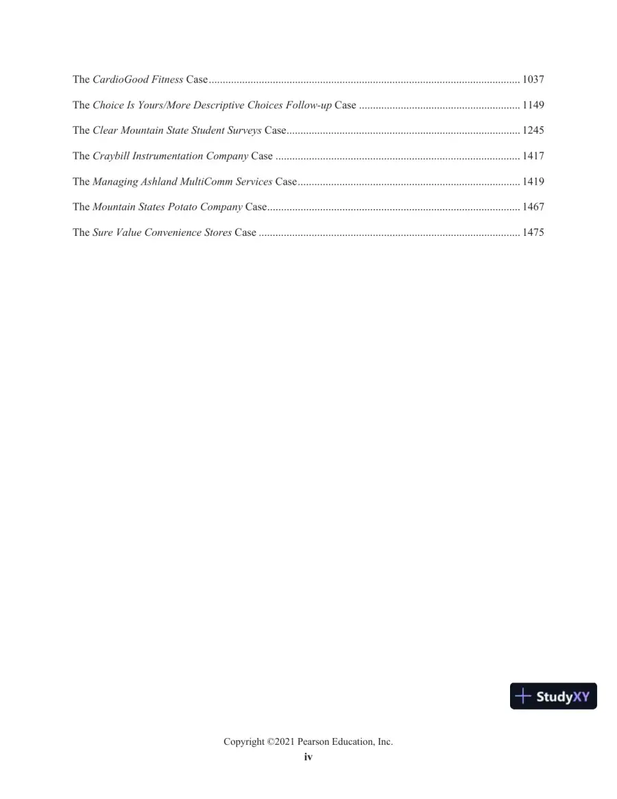 Solution Manual for Statistics for Managers Using Microsoft Excel, 9th Edition, page 4