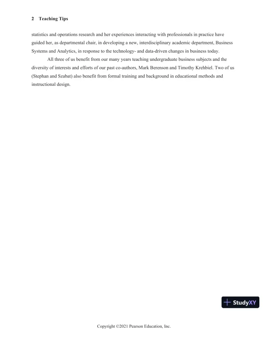 Solution Manual for Statistics for Managers Using Microsoft Excel, 9th Edition, page 8