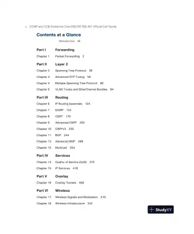 CCNP and CCIE Enterprise Core ENCOR 350-401 Official Cert Guide (2023) - Page 12 preview image