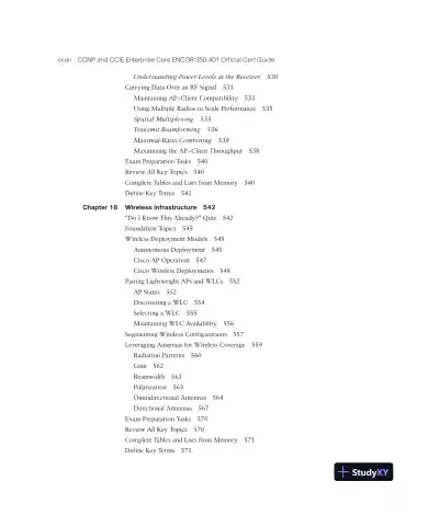 CCNP and CCIE Enterprise Core ENCOR 350-401 Official Cert Guide (2023) - Page 30 preview image