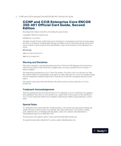 CCNP and CCIE Enterprise Core ENCOR 350-401 Official Cert Guide (2023) - Page 6 preview image