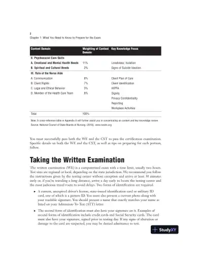 CNA certified nursing assistant exam cram Edition: 2nd edition. (2017) - Page 22 preview image