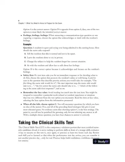 CNA certified nursing assistant exam cram Edition: 2nd edition. (2017) - Page 28 preview image
