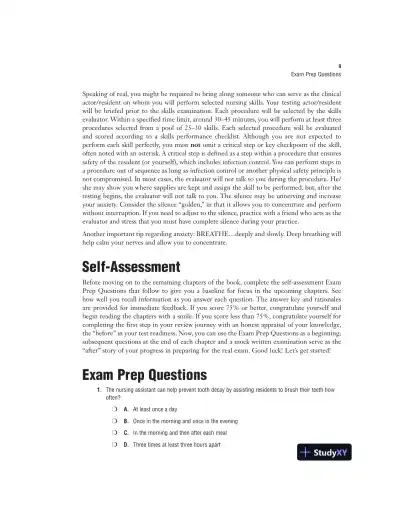 CNA certified nursing assistant exam cram Edition: 2nd edition. (2017) - Page 29 preview image