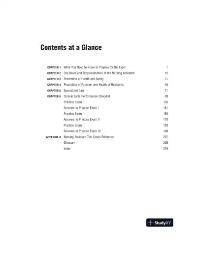 CNA certified nursing assistant exam cram Edition: 2nd edition. (2017) - Page 5 preview image