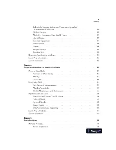 CNA certified nursing assistant exam cram Edition: 2nd edition. (2017) - Page 7 preview image