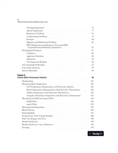 CNA certified nursing assistant exam cram Edition: 2nd edition. (2017) - Page 8 preview image