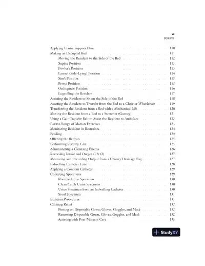 CNA certified nursing assistant exam cram Edition: 2nd edition. (2017) - Page 9 preview image