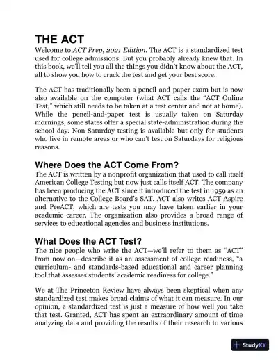 ACT Prep: 6 Practice Tests + Content Review + Strategies (2021) - Page 15 preview image