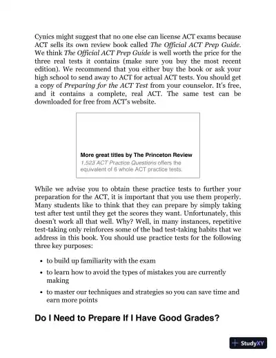 ACT Prep: 6 Practice Tests + Content Review + Strategies (2021) - Page 27 preview image