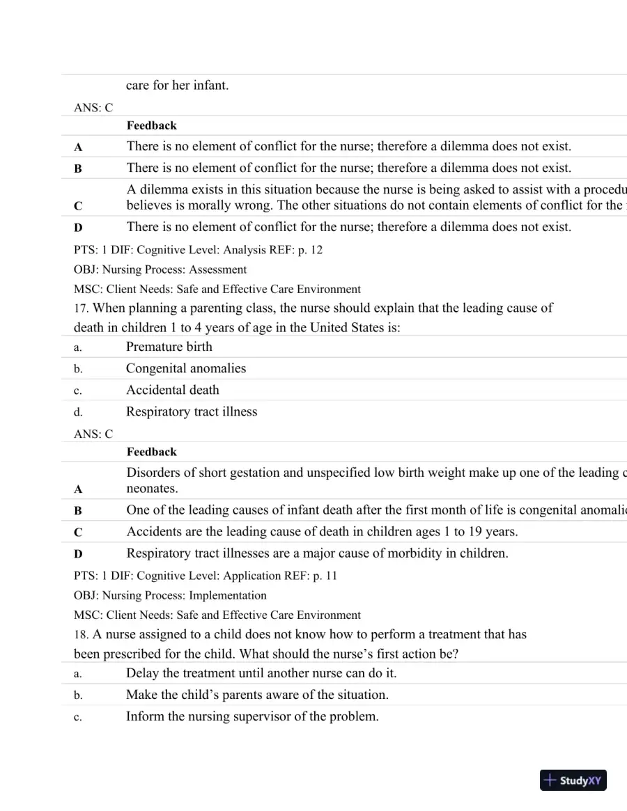 Test Bank For Maternal-Child Nursing, 4th Edition, page 10
