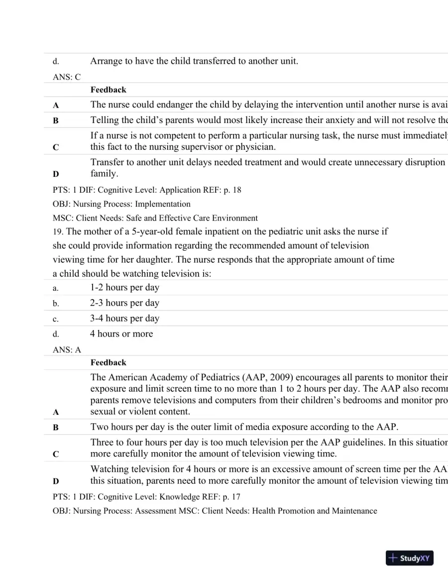 Test Bank For Maternal-Child Nursing, 4th Edition, page 11