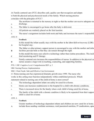 Test Bank For Maternal-Child Nursing, 4th Edition - Page 12 preview image