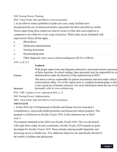 Test Bank For Maternal-Child Nursing, 4th Edition - Page 15 preview image